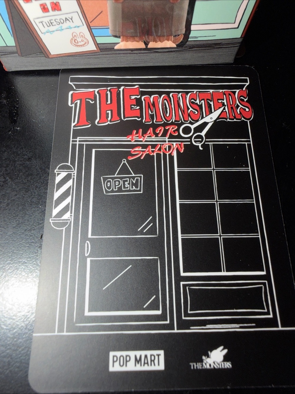 Pop Mart The Monsters Hair Salon Black Collectible Card